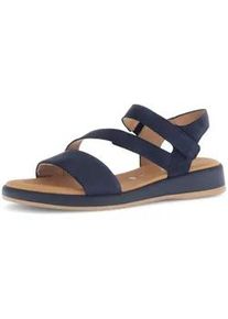 Riemchensandale Gabor "Riemchensandale", Damen, Gr. 42,5, blau, Schuhe Riemchensandale