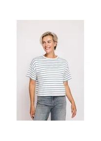 Rundhalsshirt Zhrill "ZHGADY Ringel Shirt", Damen, Gr. XL, blau, Single Jersey, Obermaterial: 100% Baumwolle, geringelt, gestreift, normal h&uuml;ftlang, Rundhals, Shirts Rundhalsshirt, in Ringel-Optik