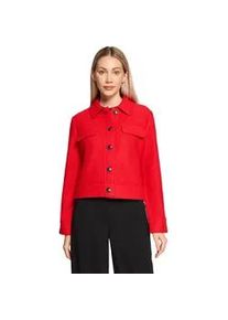 Jackenblazer Betty Barclay "Damen mit aufgesetzten Taschen", Damen, Gr. 44, high risk rot, Flanell, Obermaterial: 60% Viskose, 40% Wolle, gerade normal, Blazer