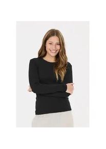 ENDURANCE ATHLECIA Langarmshirt ATHLECIA "Lenga", Damen, Gr. 40, schwarz, 48% Baumwolle, 48% Modal, 4% Elasthan, unifarben, normal, Rundhals, Shirts Langarmshirt, mit weichem Cotton-Touch