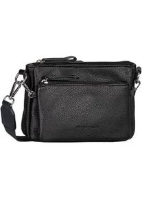 Umh&auml;ngetasche Tom Tailor "Jamila", Damen, Gr. B/H/T: 22cm x 14,5cm x 4,5cm, schwarz, Polyurethan, clean, gepflegt, gepr&auml;gtes Muster, unifarben, Taschen Umh&auml;ngetasche, moderne 2-in-1 Tasche mit Vortasche auch als Umh&auml;ngetasche tragbar