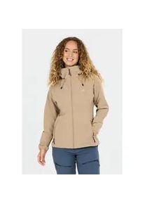 Outdoorjacke WHISTLER "Kodie", Damen, Gr. 40, hellbraun, 92% Polyester, 8% Elasthan, unifarben, normal, hoch geschlossener Ausschnitt, Jacken Outdoorjacke, atmungsaktiv