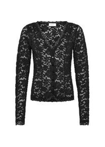 Strickjacke rosemunde "Delicia lace cardigan", Damen, Gr. XL, schwarz, Obermaterial: 50% Baumwolle, 48% Polyamid, 2% Elasthan, Strickjacken Strickjacke, traumhafte Jacke aus elastischer Baumwollspitze mit V-Ausschnitt