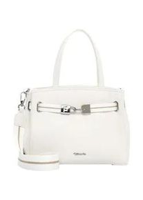 Shopper Tamaris "Shopper TAS Kirima", Damen, Gr. B/H/T: 25cm x 22cm x 11cm 0, wei&szlig; (wei&szlig; 300), Polyurethan, Taschen Shopper