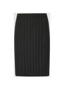 Madeleine Mode Bleistiftrock MADELEINE "Midirock Bleistiftrock mit Nadelstreifen", Damen, Gr. 44, schwarz (schwarz, wollwei&szlig;), Obermaterial: 95% Polyester PES. 5% Elasthan EL., Modern, R&ouml;cke Bleistiftrock, Feine Nadelstreifen