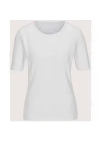 Madeleine Mode Longpullover MADELEINE "Strickshirt Sommerpulli mit Rollkante", Damen, Gr. 48, wei&szlig;, Obermaterial: 46% Modal CMD. 40% Polyacryl PAN. 14% Polyamid PA., Modern, schmal, Pullover Longpullover, schmale Rippenabschl&uuml;sse