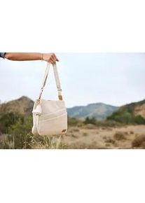 Umh&auml;ngetasche Rieker, Damen, Gr. B/H/T: 30cm x 26cm x 8cm, natur, Textil, Taschen Umh&auml;ngetasche, Damen Handtasche, Schultertasche mit Herz-Anh&auml;nger