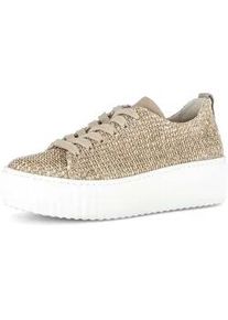 Sneaker Gabor "Sneaker low", Damen, Gr. 37, beige, Schuhe Sneaker
