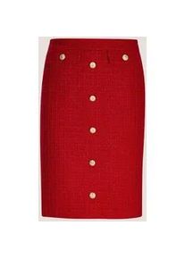 Madeleine Mode Sommerrock MADELEINE "Rock Schlanker Bleistift-Rock mit Glanz-Akzenten", Damen, Gr. 38, rot, Obermaterial: 50% Polyester PES. 50% Wolle WO., Modern, normal, R&ouml;cke