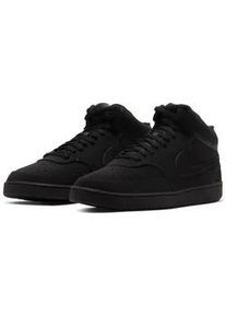 Sneaker Nike SPORTSWEAR "Nike COURT VISION MID", Herren, Gr. 40, schwarz, schwarz, schwarz, Leder, Schuhe Sneaker