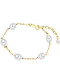 Perlenarmband Valero Pearls "VP743", gelbgold, Armb&auml;nder, Damen, Silber 925 (Sterlingsilber), Perlenarmband, aus S&uuml;&szlig;wasser-Zuchtperlen