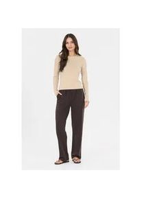 ENDURANCE ATHLECIA Langarmshirt ATHLECIA "Lenga", Damen, Gr. 34, beige, 48% Baumwolle, 48% Modal, 4% Elasthan, unifarben, normal, Rundhals, Shirts Langarmshirt, mit weichem Cotton-Touch