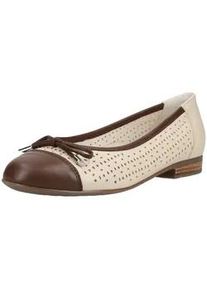 Ballerina Ara "Ara Ballerinas Glattleder", Damen, Gr. 42, mocca, Glattleder, Schuhe Ballerina