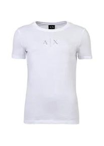 Giorgio Armani T-Shirt ARMANI EXCHANGE "T-Shirt T-SHIRT 1er Pack", Damen, Gr. M, wei&szlig;, Obermaterial: 100% Baumwolle CO., Shirts T-Shirt