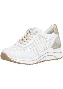 Sneaker Remonte "Remonte Sneaker Synthetik/Textil", Damen, Gr. 41, wei&szlig;, gold, Synthetik, Textil, Schuhe Sneaker