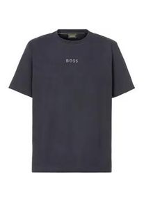 T-Shirt BOSS Green "Tee", Damen, Gr. 4XL, dunkelblau402, Single Jersey, Obermaterial: 100% Baumwolle, unifarben, oversize normal, Rundhals, eingesetzt normaler Saum, Shirts T-Shirt, mit Rundhalsausschnitt