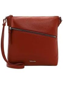 Umh&auml;ngetasche Tamaris "Umh&auml;ngetasche TAS Alessia", Damen, Gr. B/H/T: 29cm x 28cm x 6cm 0, orange (schwarzorange 614), Polyurethan, Taschen Umh&auml;ngetasche