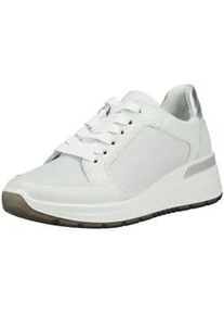 Sneaker Ara "Ara Sneaker Leder", Damen, Gr. 39, wei&szlig;, silber, Leder, Schuhe Sneaker