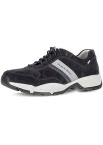 Sneaker PIUS Gabor, Herren, Gr. 9,5 (44), nachtblau, Veloursleder, Schuhe Sneaker, Freizeitschuh, Komfortschuh, Schn&uuml;rschuh in Weite G (=weit)