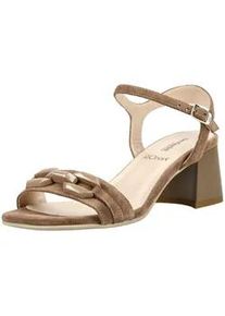 Riemchensandale Nero Giardini "Nero Giardini Sandalen Veloursleder", Damen, Gr. 37, braun, Veloursleder, Schuhe Riemchensandale