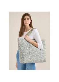 Shopper Cecil, Damen, chlorella gr&uuml;n, Jersey, Polyamid, Taschen Shopper, mit Karomuster