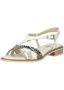 Riemchensandale Nero Giardini "Nero Giardini Sandalen Leder", Damen, Gr. 39, wei&szlig;, Leder, Schuhe Riemchensandale