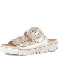 Pantolette Gabor "Pantolette", Damen, Gr. 42, gold, Schuhe Pantolette