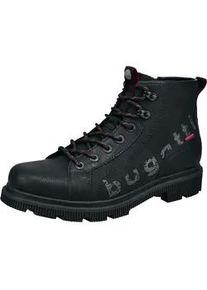 Schn&uuml;rboots Bugatti, Herren, Gr. 40, schwarz, Lederimitat, Schuhe Schn&uuml;rboots, Winterboots, Herrenschuh mit Profilsohle