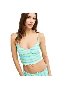 Tankini-Top Roxy "Neon Queen", Damen, Gr. L, Cup B, tanager turquoise neon queen, Obermaterial: 85% Microfaser, 15% Elasthan;, Bikini-Oberteile
