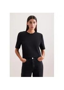 T-Shirt Seidensticker, Damen, Gr. XL, schwarz, 100% Baumwolle, unifarben, regular fit, Rundhals, Shirts T-Shirt, 1/2 Rundhals Uni