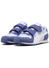 Sneaker Puma "CABANA RACER SL 20 V PS", Kinder, Gr. 35, cool weather, Puma wei&szlig;, blau crystal, rose mauve, Synthetik, Schuhe Sneaker, mit Klettverschluss, leichtes Tragegef&uuml;hl, mit Gummilaufsohle