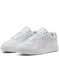 Sneaker Puma "CAVEN III HOLO 2.0 JR", Damen, Gr. 39, Puma wei&szlig;, rosy outlook, Puma silber, Synthetik, unifarben, Schuhe Sneaker, sportlicher Stil, gepolstertes Fu&szlig;bett, Schn&uuml;rung