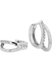 Adelia&acute;s Klappcreolen ADELIA ́S "Damen Ohrringe &ndash; Klappcreole aus 925 Silber", Damen, Gr. Damen, Silber 925 (Sterlingsilber), silber, Ohrringe Klappcreolen, Ideal als Geschenk zum Valentinstag