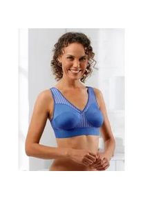 w&auml;schepur Sport-BH W&Auml;SCHEPUR, Damen, Gr. 80, Cup D, mittelblau, bleu, 70% Polyamid, 30% Elasthan, BHs Sport-BH
