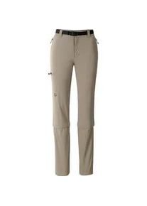 Zip-off-Hose LPO "Damen Zip-Off-Hose Coralie", Damen, Gr. 36 (S), Normalgr&ouml;&szlig;en, grau (vetiver), 94% Polyester, 6% Elasthan, Hosen