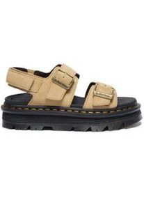 Sandale Dr. Martens "Zebzag", Damen, Gr. 40, beige, Veloursleder, Schuhe Sandale, Plateau, Sandalette, Sommerschuh mit typisch gelber Rahmennaht