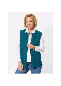 Strickweste Classic Basics, Damen, Gr. 38, bunt (aquapetrol, meliert), 75% Polyacryl, 20% Polyester, 5% Polyamid, meliert, Westen Strickweste