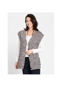 Strickweste Inspirationen, Damen, Gr. 46, lila (mauve, meliert), 50% Polyester, 50% Polyacryl, meliert, Westen Strickweste