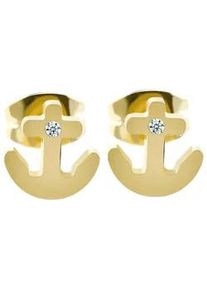 Adelia&acute;s Paar Ohrh&auml;nger ADELIA ́S "Damen Ohrringe &ndash; Ohrstecker aus Edelstahl mit Strass Steinchen", Damen, Gr. Damen, Edelstahl, gold, Ohrringe, Perfekt als Geschenk f&uuml;r besondere Menschen