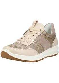 Sneaker Ara "Ara Sneaker Leder/Textil", Damen, Gr. 43, beige, Leder, Textil, Schuhe Sneaker