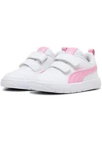 Sneaker Puma "COURTFLEX V3 V INF", M&auml;dchen, Gr. 24, Puma wei&szlig;, pink lila, Synthetik, unifarben, Schuhe Sneaker, f&uuml;r Kinder