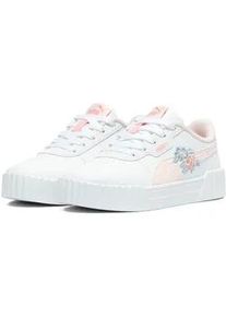 Sneaker Puma "CARINA 3.0 FLORAL PS", Damen, Gr. 31, Puma wei&szlig;, jasmine flower, seafoam, Synthetik, unifarben, Schuhe Sneaker, mit Schn&uuml;rverschluss, atmungsaktives Innenmaterial aus Textil
