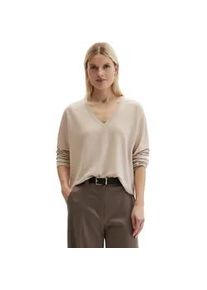 Marc O'Polo Strickpullover MARC O'POLO "aus Merinowolle-Viskose-Mix", Damen, Gr. XXL, linen beige, Obermaterial: 59% Schurwolle, 40% Viskose, 1% Polyamid, unifarben, V-Ausschnitt, Pullover Strickpullover