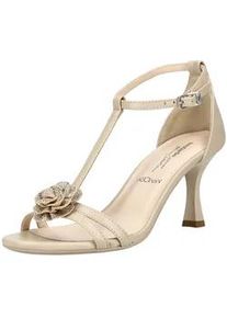 High-Heel-Sandalette Nero Giardini "Nero Giardini Sandalen Leder", Damen, Gr. 37, beige, Leder, Schuhe