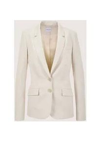 Madeleine Mode Jackenblazer MADELEINE "Blazer Moderner Einreiher mit Reverskragen", Damen, Gr. 40, wei&szlig; (perlwei&szlig;, melange), Obermaterial: 73% Polyester PES. 24% Viskose CV. 3% Elasthan EL., Modern, tailliert, Blazer, Knopfdetail