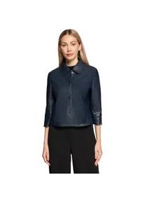 Jackenblazer Betty Barclay "Damen mit Rei&szlig;verschluss", Damen, Gr. 40, dunkelblau, Obermaterial: 100% Polyurethan, 100% Polyester, gerade normal, Blazer