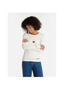 LIEBLINGSST&Uuml;CK Langarmshirt LIEBLINGSST&Uuml;CK "TaraL", Damen, Gr. 4XL, 110, sanftes wei&szlig;, 95% Baumwolle, 5% Elasthan, normal, Rundhals, Shirts Langarmshirt, mit Baumwoll-Anteil