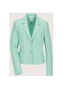 Madeleine Mode Jackenblazer MADELEINE "Blazer Tweed-Blazer mit Paillettenakzenten", Damen, Gr. 36, blau (t&uuml;rkisblau, wei&szlig;, multicolor), Obermaterial: 55% Polyester PES. 20% Baumwolle CO. 20% Viskose CV. 3% sonstige Fasern AF. 2% Elasthan EL., Modern, Blazer, Tweed-Optik