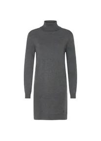 Strickkleid oxmo "Strickkleid OXAIDA ROLLNECK", Damen, Gr. XXL, N-Gr, grau (dunkelgrau melange), Obermaterial: 70% Viskose CV. 30% Polyamid PA., Kleider Strickkleid