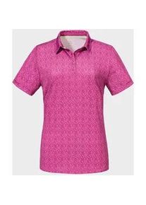 Sch&ouml;ffel Poloshirt SCH&Ouml;FFEL "Polo Shirt Style Fraydo WMN", Damen, Gr. 42, 3305, pink, Oberstoff: 91% Polyester, 9% Elasthan, V-Ausschnitt, Shirts